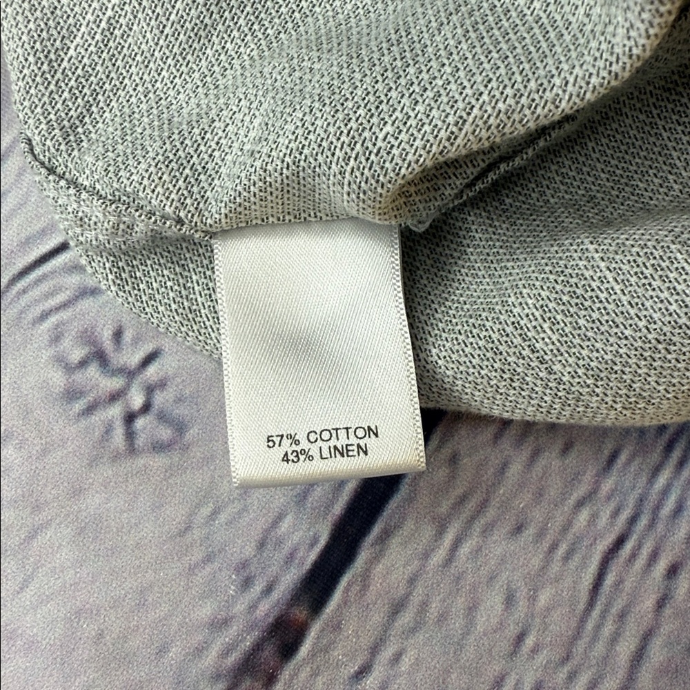 Murano Baird McNutt Light Gray Linen Shirt - Picture 5 of 7